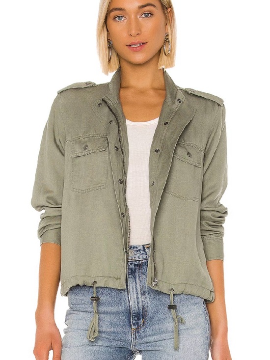 Rails Jackets & Blazers - Rails Collins Utility Sage Green Lightweight Jacket Button Zip Size Small